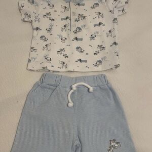 Kissy Kissy Blue and White Kids Matching Set
